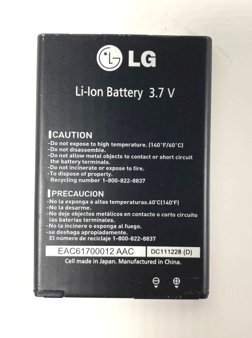 LG BL44JN LiIon Replacement Battery 3.7V 1540mAh