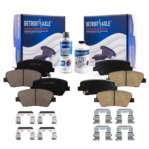 Detroit Axle -  6pc Front and Rear Ceramic Brake Pads for 2010-2012 Hyundai Santa Fe 2011-2015 Kia Sorento