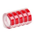 thumbnail image 1 of Tholdsy 5 uds 3D etiquetas de plástico en relieve 9mm reemplazo para DYMO 1610/12965 fabricante de etiquetas Motex Kits de mantenimiento de impresoras rojo, 1 of 6