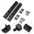 thumbnail image 3 of Flush Bolt 6-inch Stainless Steel Door Guard Lever Latch Lock 2 Pcs Black, 3 of 10
