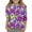 Multicolor-15, variant on Ugoldhm Shirts for Girls Crewneck Dressy Floral Printed Tops 3/4 Sleeves Cute Loose Fit Tees