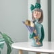 thumbnail image 5 of Estatua de chica creativa, escultura, arte de resina decorativa, figuritas, manualidades para regalo Violeta BLESIY estatuillas de niña, 5 of 6