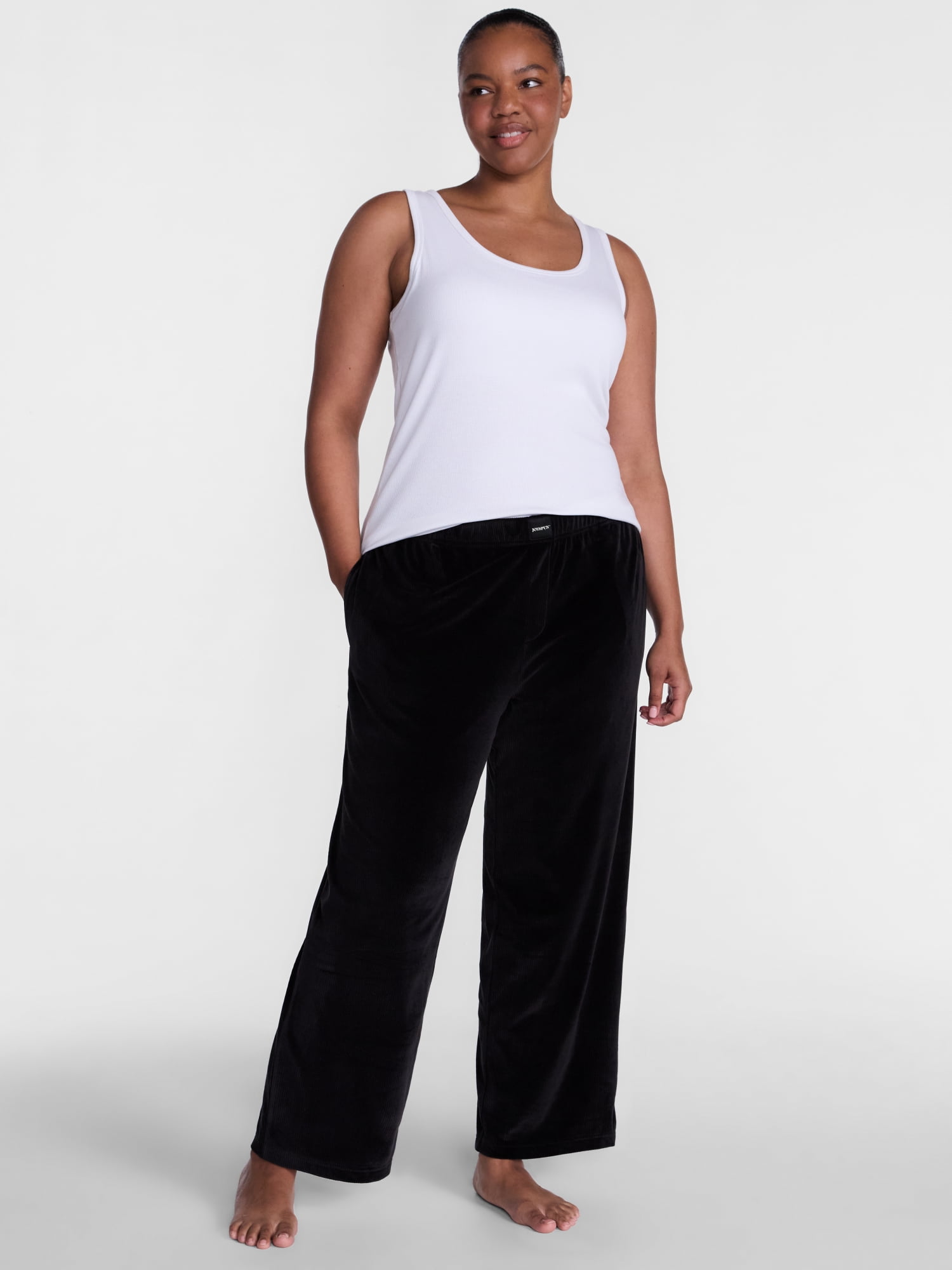 Joyspun Women's Velour Sleep Pants, Sizes XS-3X