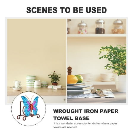 OUNONA  Decor Paper Towel Holder Butterfly Tissue Kitchen