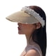 thumbnail image 4 of Sombrero de playa con visera para mujer, sombrero de paja plegable, sombrero de paja de verano con perla decorativa JFHHH pequeña, 4 of 5