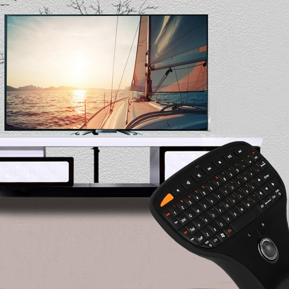 124X135X25Mm Black Wireless Keyboard, QWERTY Keyboard, Compatible For TV Computer