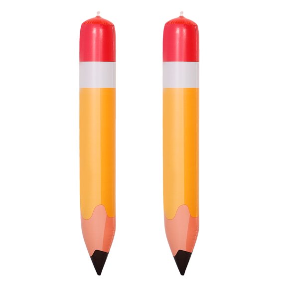 CIMAXIC Party 2pcs Pvc Inflatable Pencil Decorations Back To School Season Giant Pencil Inflatable Balloon Pencil Toys Jumbo Pencils Props Back To School Party Favors,27.56"X3.94"X3.94"