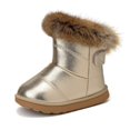 thumbnail image 1 of Botas de nieve KVBabby Girl impermeables para niños pequeños, talla 21, doradas, 1 of 6