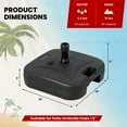 thumbnail image 2 of Gymax Patio Fillable Umbrella Base Stand Water & Sand Filled Weighted Market Pole 1.5'', 2 of 10