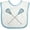 White and Blue, variant on Inktastic Lacrosse Sticks Future Player Boys or Girls Baby Bib
