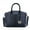 Navy, variant on Collins Women Tote Bag, Vegan Leather Top Handle Handbag Shoulder Bag Purse by Mia K - Black