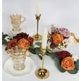 thumbnail image 3 of Fake Roses Artificial Flowers Heads, Vintage Dusty Rose Heads for Wall Flower Heads Bulk with Single Stem Wedding Flowers Bouquet Centerpieces for Tables Flowers (Sunset), 3 of 5