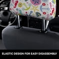 thumbnail image 4 of Kdxio Undersea Seahorse Pattern Print 2 Piece Car Head Rest Covers Set Auto Front/Rear Seats Headrest Cover Universal Fit Most Cars,Sedan, SUV, 4 of 9