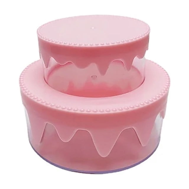 FUYPSE 2026 New Arrivals 1Pc Double Layer Cake Box Storage, Diy Transparent Round Cake Style Storage, Smooth Edge,Imitation of Play House, Hairpin Sundries Storage Cases Household Stuffs
