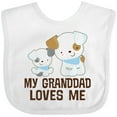 thumbnail image 3 of Inktastic My Granddad Loves Me Grandson Puppy Boys Baby Bib, 3 of 4