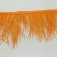 thumbnail image 3 of 1 yarda de plumas de avestruz teñidas para confección, iluminación, decoración y manualidades de ropa. naranja, 3 of 4