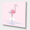 thumbnail image 3 of Standing On One Toes Pink Flamingo 30 in x 30 in Painting Canvas Art Print, by Designart, 3 of 4
