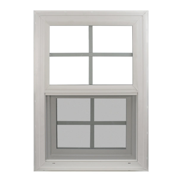 Double Pane Windows 20" x 30" Vertical Windows with Grids White Vinyl