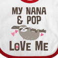thumbnail image 4 of Inktastic Nana and Pop Love Me Sloth Girls Baby Bib, 4 of 4