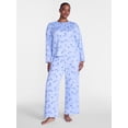 thumbnail image 2 of Joyspun Women's Essential Sleep Top and Pants, 2-Piece Pajama Set, Sizes XS-3X, 2 of 4