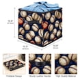thumbnail image 3 of Baseball Foldable Storage Cubes with Handle, 10.8"x10.5"x10.6", Large Capacity - Storage Basket for Clothes Storage, 3 of 6