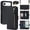 Black, variant on Rugged Wallet Case for iPhone Air, PU Leather + TPU Phone Cover with Shoulder Strap Kickstand Zipper Pocket Card Slots Cash Pocket RFID Blocking & Hidden Make-up Mirror, Black