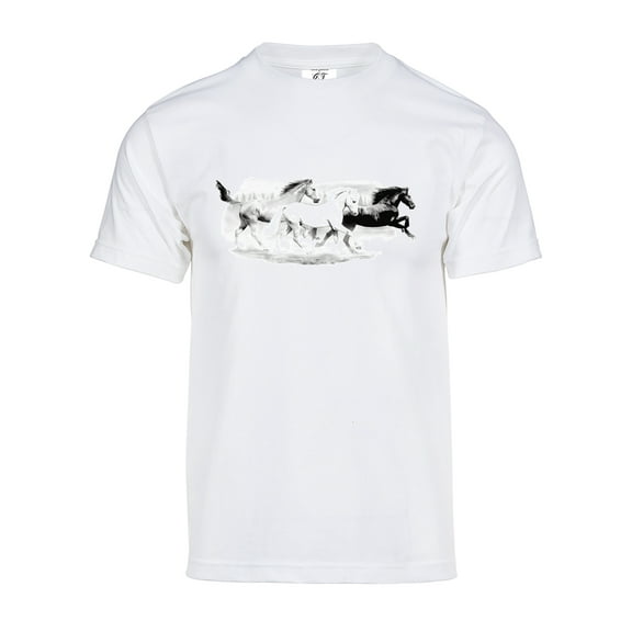 Gravity Trading Mens Mustang Solar Magic Changing Short-Sleeve T-Shirt - White - Large