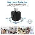 thumbnail image 4 of FiveBox 2.1A USB Wall Charger Block, 2 Pack Dual Port USB Charger Adapter Power Plug Fast Charging Station Box Base USB Charger Cube Compatible for iPhone, Samsung, Android, Black, 4 of 7