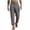 #0272-Gray, variant on Men Linen Pants with Triple Button Fly and Multi Patched Pockets Double Pleated Front Relaxed Fit Cropped Cargo Trousers for Men