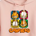thumbnail image 3 of Garfield - Garfield Pixel Faces - Juniors Cropped Pullover Hoodie, 3 of 5