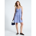 thumbnail image 3 of Free Assembly Women's Tiered Sleeveless Cotton Mini Dress with Side Ties, Sizes XS-XXL, 3 of 6