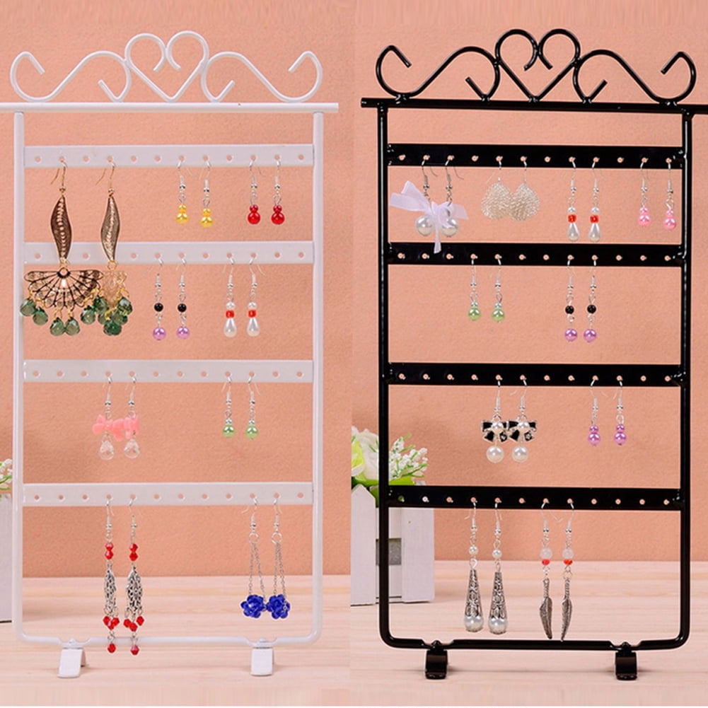 Earrings Organizer Jewelry Display Stand, 4Tier Earring Holder Rack