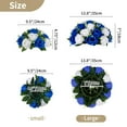 thumbnail image 6 of Artificial Wedding Flower Balls for Centerpieces 2Pcs 14.2" Large Royal Blue & White Roses Fake Floral Arrangment Centerpiece for Tables, 6 of 7