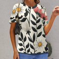 thumbnail image 6 of Nostalgic Vintage Floral Women's Short Sleeve Tops Casual Blouses T Shirt, 6 of 6