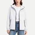 thumbnail image 6 of GUACER Womens Lightweight Hooded Windbreaker Jacket, Waterproof Zip-Up Rain Coat with Pockets for Travel & Hiking, 6 of 8