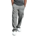 thumbnail image 1 of FOCUSNORM Men Solid Color Sweatpants, Casual Style Cargo Pants with Big yards, 1 of 7