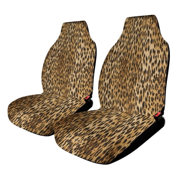 Black And White Leopard Print. Car Seat Covers Car Accessories Pack of 2 Universal Front Seat Protective Cover