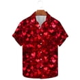 thumbnail image 2 of biudgviw Hawaiian Shirt for Men Lightweight Heart Print Graphic Tee Tops Summer Beach Short Sleeve Casual T Shirt S-XXXL, 2 of 5