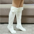 thumbnail image 2 of JeashCHAT Women Cable Knit Extra Long Boot Socks Over Knee Thigh Stocking Leg Warmers, 2 of 4