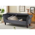 thumbnail image 4 of Spaco Blue Storage Ottoman, Footrest, Toy Box, 49Lx22Wx10.82H, Velvet, 4 of 10