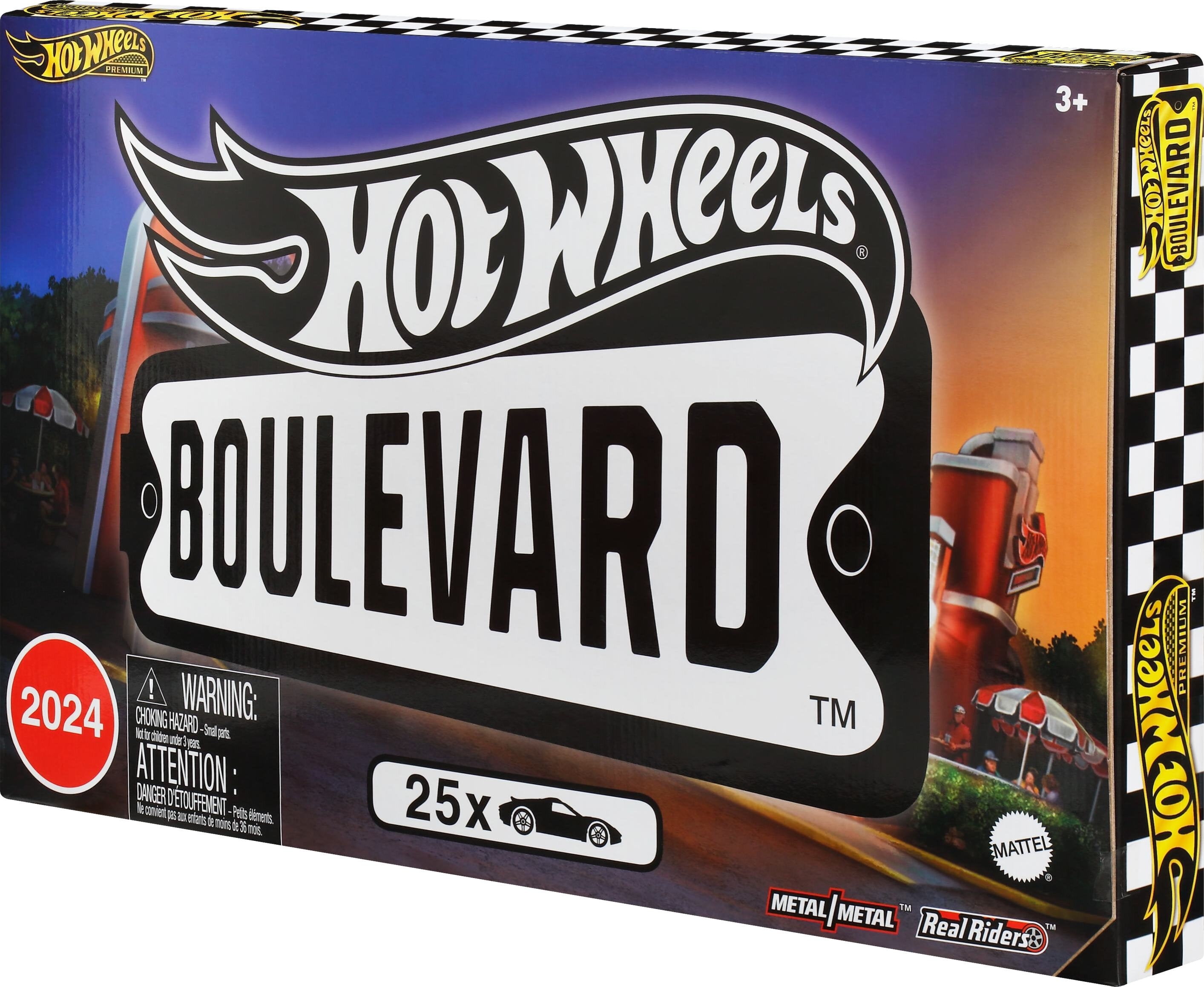 Hot Wheels Boulevard 25-Car Factory Set, 25 Premium Die-Cast 1:64