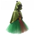 thumbnail image 4 of CONZONE Halloween Elfin Outfit For Girls Hallowmas Dress With Robe Dress Up Clothes For Kids Funny Festival Stage Party Outfits Size 6-7 Years Green, 4 of 9