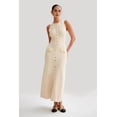 thumbnail image 4 of Robe Maxi d'Été Sans Manches à Simple Boutonnage en Tricot pour Femmes, Fendue, Col Rond, Longue Robe Moulante, 4 of 10