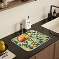 thumbnail image 5 of Yayeee Dish Drying Mat for Kitchen Counter 16" x 18" Microfiber Super Absorbent Coffee Decorative Pad, Orange Tree, 5 of 9