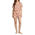 thumbnail image 3 of JAJAHO Halloween Women Pajama Sets Short Sleeve 2 Piece Pj Set Matching Button Shirt With Shorts, 3 of 5