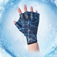 thumbnail image 4 of Kripyery 1 Pair Swimming Gloves Elastic Anti-slip Portable Swimming Hand Fins Flippers Finger Webbed Gloves Paddle Water Supply Accessories, 4 of 8