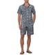 thumbnail image 2 of Camisas impresas de animales Inspire Chic para hombres, conjunto de 2 piezas de verano, camisas hawaianas y pantalones cortos, color gris, 2 of 5