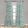 thumbnail image 5 of Ambesonne Winter Curtains, Mandala Style, Pair of 28"x63", Teal Cream, 5 of 5