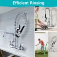 thumbnail image 2 of Aquaterior Wall Mount Pre-Rinse Faucet w/ Installation Kit 26" Height Sprayer, 2 of 10
