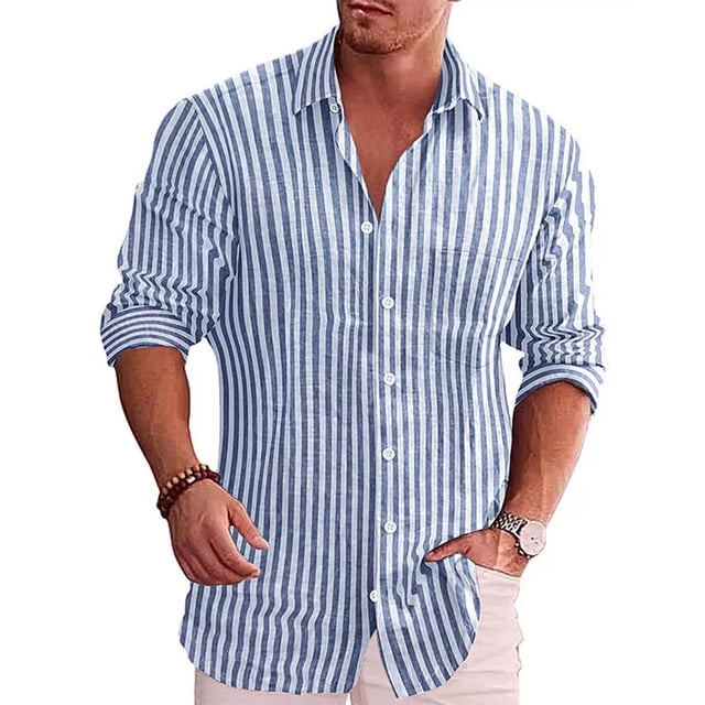 Playera De Hombre Camisa Con Cuello En V Algodón Lino Juven